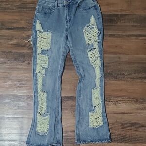 Distressed Blue Women's Jeans